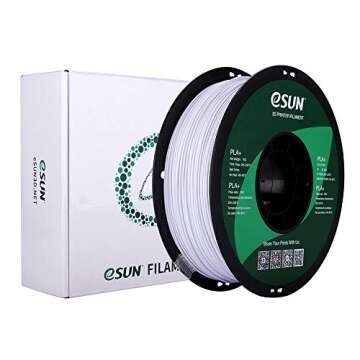 eSUN PLA PRO (PLA+) 3D Printer Filament, Dimensional Accuracy +/- 0.03mm, 1kg, Plastic Spool, 1.75mm, Cool White