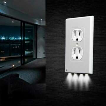 Hello Light 3 Pack - Wall Plate Night Light LED Night Lights Built Into Electrical Outlet Wall Plate...