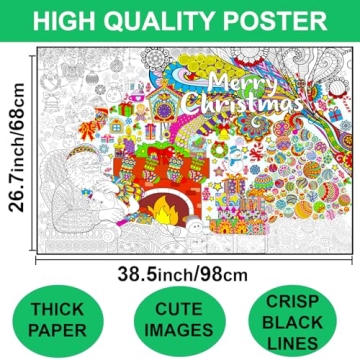 Giant Christmas Coloring Poster for All Ages - Fun Art Activity