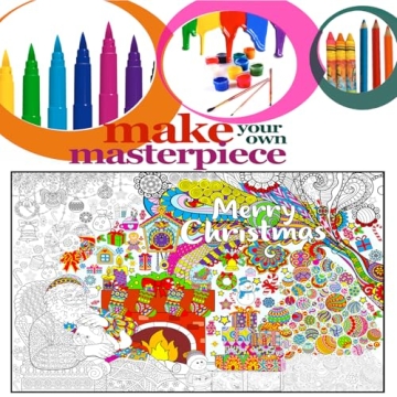 Giant Christmas Coloring Poster for All Ages - Fun Art Activity