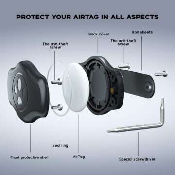 Durable Waterproof AirTag Holder for Dog Collars