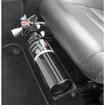 Compact HalGuard Chrome Fire Extinguisher for Cars