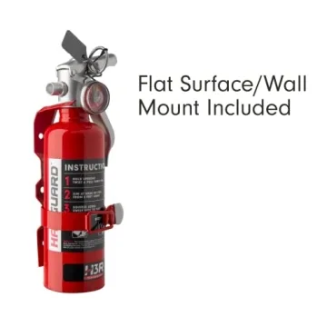 Compact HalGuard Chrome Fire Extinguisher for Cars