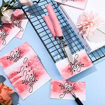 Honoson Punch Card and 100 Pieces Reward Punch Card, Handheld Kit, Single-Hole Paper Metal Piercer with Soft Grip, Home Office Supplies, Clothing Ticket Scrapbook Piercer Tool(Elegant)