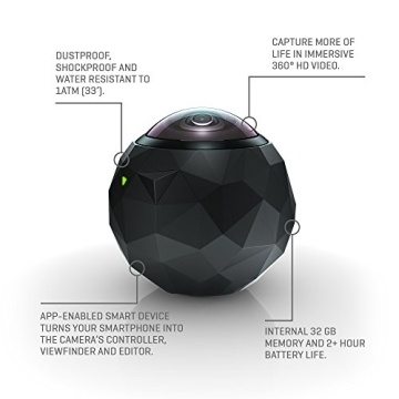 360fly 4K 360° HD Video Camera Adventure Companion