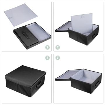 Augfox Stylish Stackable Storage Bins for Home Organization