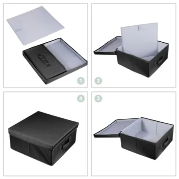 Augfox Stylish Stackable Storage Bins for Home Organization