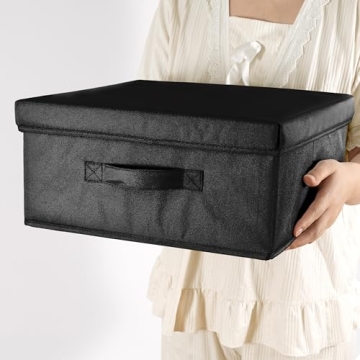 Augfox Stylish Stackable Storage Bins for Home Organization