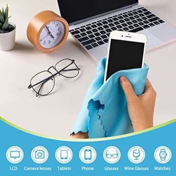 AIDEA Microfiber Glass Cleaning Cloths for Streak-Free Shine