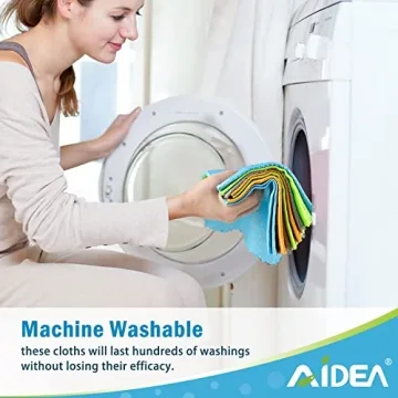 AIDEA Microfiber Glass Cleaning Cloths for Streak-Free Shine