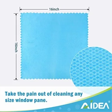 AIDEA Microfiber Glass Cleaning Cloths for Streak-Free Shine