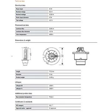 OSRAM Xenarc Cool Blue Intense D2S Xenon Car Headlight Bulbs (Twin) 66240CBI-HCB