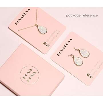 Bohemian Wood And Marble Effect Pentagon Shaped Drop Statement Earrings