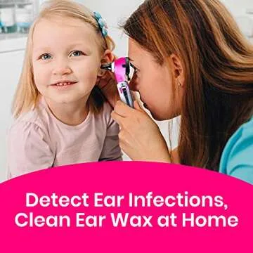Zyrev ZetaLife Otoscope - Ear Scope with Light, Ear-Infection Detector, Pocket Size (Pink Color)