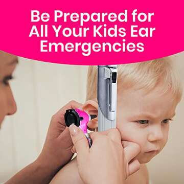 Zyrev ZetaLife Otoscope - Ear Scope with Light, Ear-Infection Detector, Pocket Size (Pink Color)