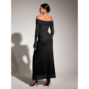 Elegant KUTUMAI Off Shoulder Bodycon Maxi Dress for Women