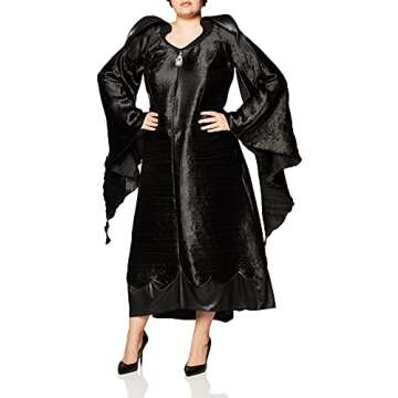 Disguise Women's Disney Maleficent Christening Gown Deluxe Costume, Black, 12-14