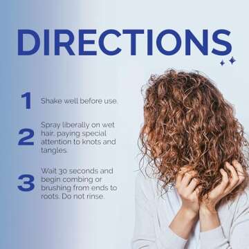 Curl Keeper Slip Hair Detangler Spray for Curly Hair, 8 Fl Oz - Leave In Conditioner Spray for Men, Women & Kids - Water-Based Detangling Spray Loosens Knots & Tangles with Aloe Vera & Silk Protein