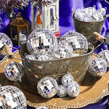 Blulu Mirror Disco Balls - 45 Piece Mini Ornaments