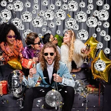 Blulu Mirror Disco Balls - 45 Piece Mini Ornaments