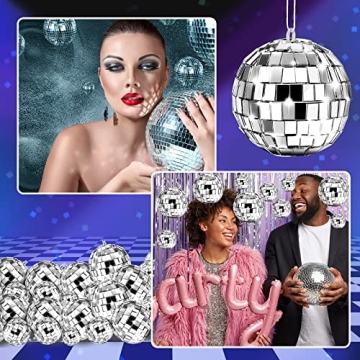 Blulu Mirror Disco Balls - 45 Piece Mini Ornaments