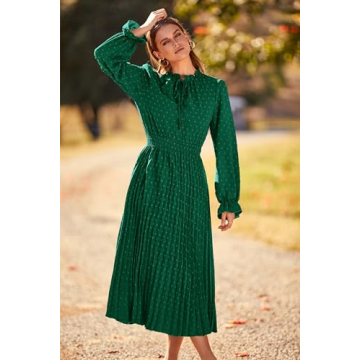 PRETTYGARDEN Women’s Fall Midi Dress - Stylish & Comfortable