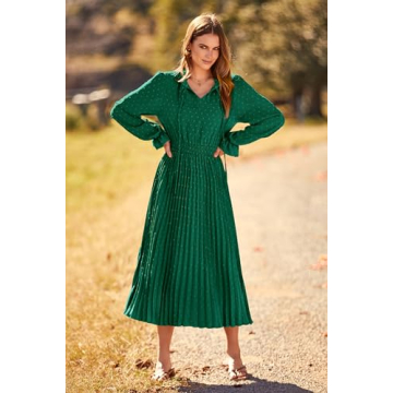 PRETTYGARDEN Women’s Fall Midi Dress - Stylish & Comfortable