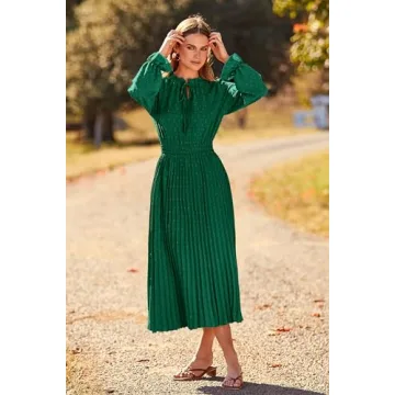 PRETTYGARDEN Women’s Fall Midi Dress - Stylish & Comfortable