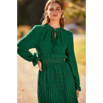 PRETTYGARDEN Women’s Fall Midi Dress - Stylish & Comfortable