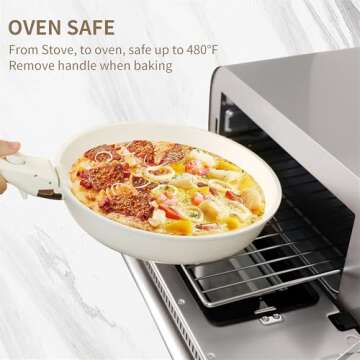 YASHE 13-Piece Pots and Pans Set, Nonstick Granite Cookware Set, Detachable Handle Pots and Pans, PFAS and PFOA-Free, Easy Clean Kitchen Cookware Set, Eco-friendly, Perfect for RV and kitchen use