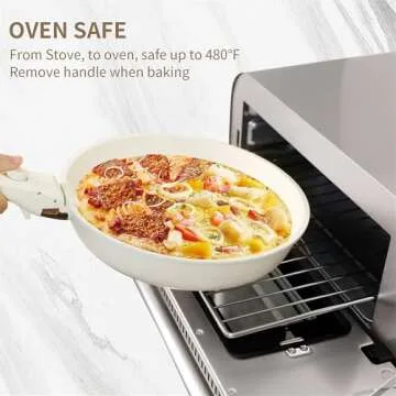 YASHE 13-Piece Pots and Pans Set, Nonstick Granite Cookware Set, Detachable Handle Pots and Pans, PFAS and PFOA-Free, Easy Clean Kitchen Cookware Set, Eco-friendly, Perfect for RV and kitchen use