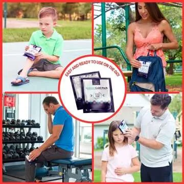 Instant Cold Packs - (5" x 6") Disposable Cold Compress Therapy Instant Ice Pack for Injuries, First Aid, Pain Relief for Tooth Aches, Swelling, Sprains, Bruises, Insect Bites (6)