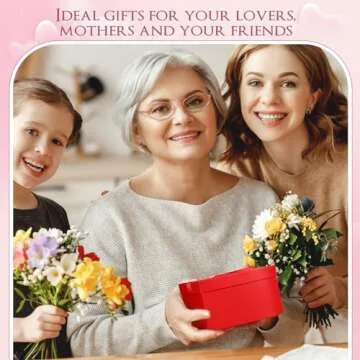 Resurhang 12 Pcs Mother's Day Heart Shaped Boxes for Flower Bridesmaid Proposal Floral Gift Box with...