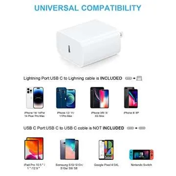 10FT iPhone Charger Kit with Fast Charging Block
