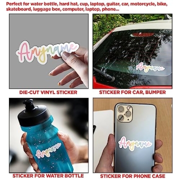 Custom Waterproof Vinyl Name Stickers Personal Decor