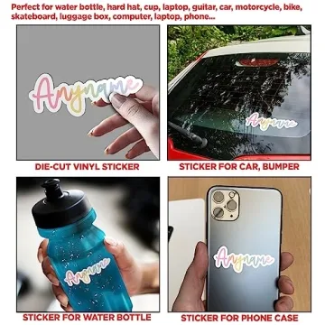 Custom Waterproof Vinyl Name Stickers Personal Decor