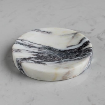 Elegant Italian Calacatta Viola Marble Dish for Home Decor