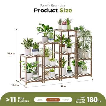 4 Sets of Package Plant Stands Combo Indoor Outdoor Plants Stands for Living Room Balcony Garden