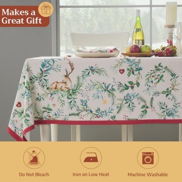 Elegant Maison d'Hermine Table Cloth 60x120 Inches Cotton
