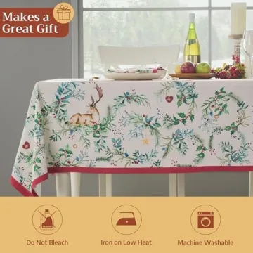 Elegant Maison d'Hermine Table Cloth 60x120 Inches Cotton