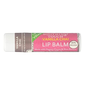 Soothing Touch Vegan Lip Balm, Creamy Hydration, 12-Pack, Vanilla Chai