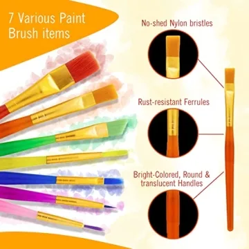 Mega Deals Kids Painting Set - Washable Paint, Paper & Brushes