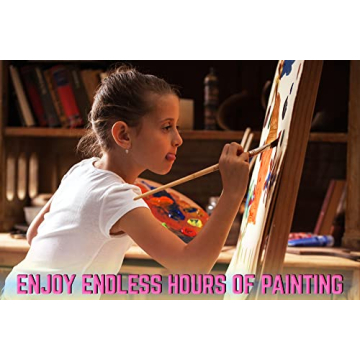 Mega Deals Kids Painting Set - Washable Paint, Paper & Brushes