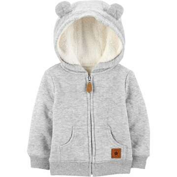 Carter's Unisex Sherpa Lined Baby Hoodie Jacket