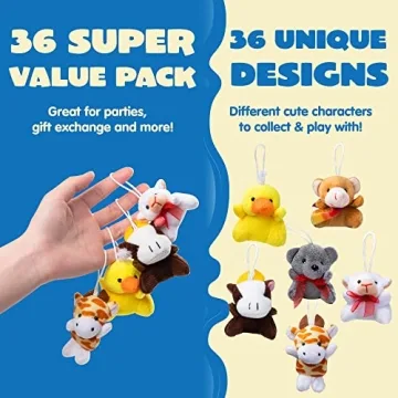 JOYIN Mini Animal Plush Toy Assortment for Kids Parties