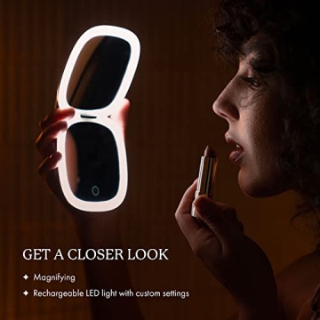 Vanity Planet Moda LED Makeup Mirror 10X Magnification Rechargeable