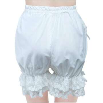 Cemavin Cute White Lace Bloomers for Sweet Fashion Lovers