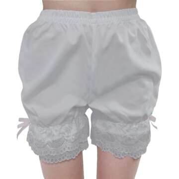 Cemavin Cute White Lace Bloomers for Sweet Fashion Lovers