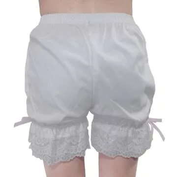 Cemavin Cute White Lace Bloomers for Sweet Fashion Lovers