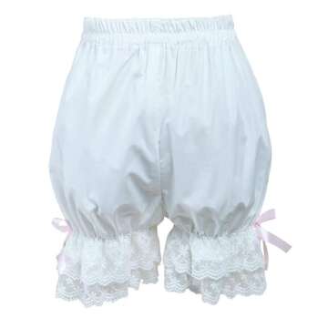 Cemavin Cute White Lace Bloomers for Sweet Fashion Lovers